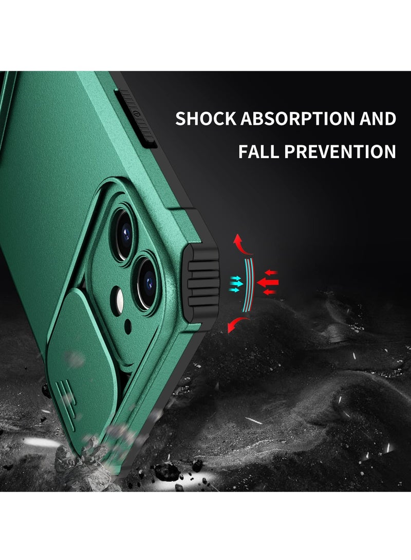 Mobile Phone Case Cover for Apple iPhone 15 Pro Green, Innovative Telescopic Bracket  Back Cover - Image 3