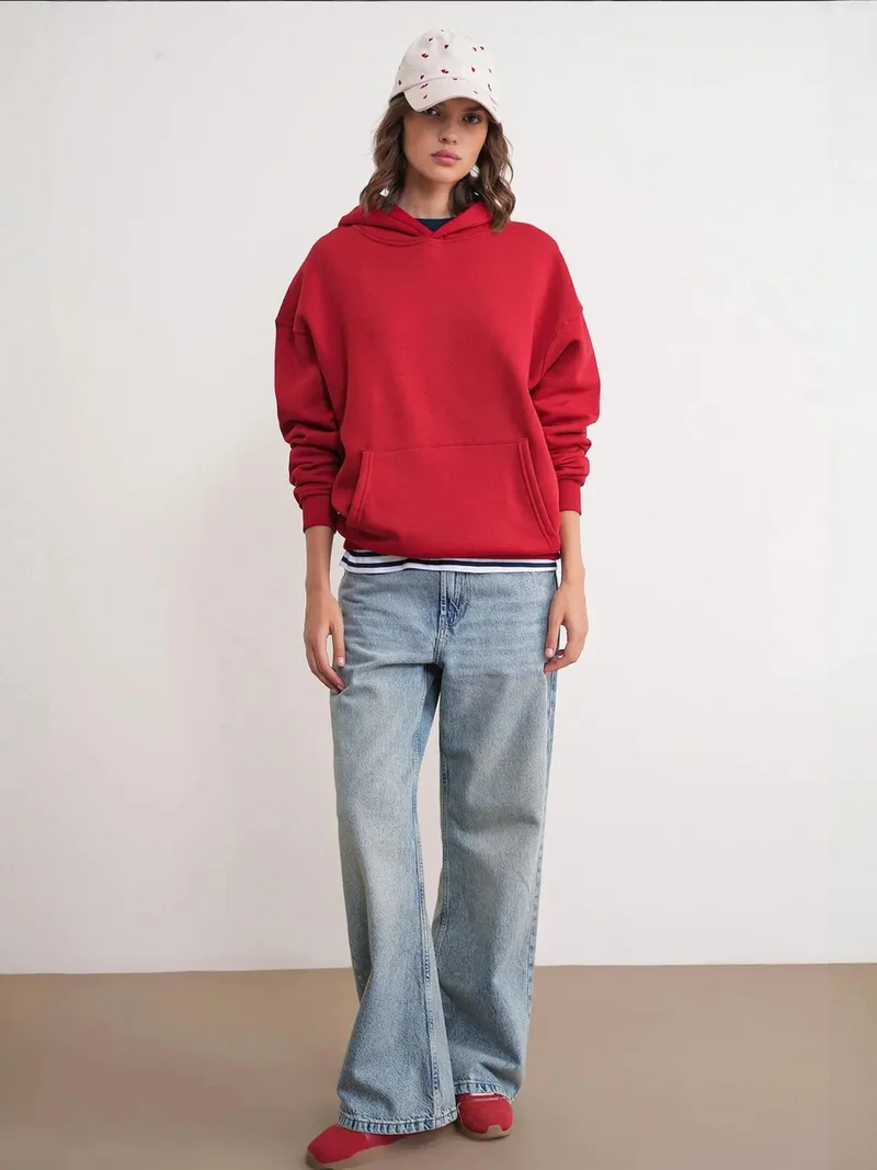 MixRay Mixray Oversized Hooded Sweatshirt with Pocket