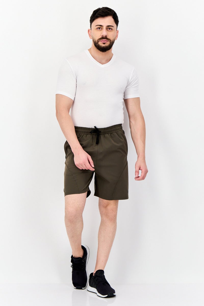 RBX Men Sportswear Fit Training Shorts, Dark Olive - Image 3