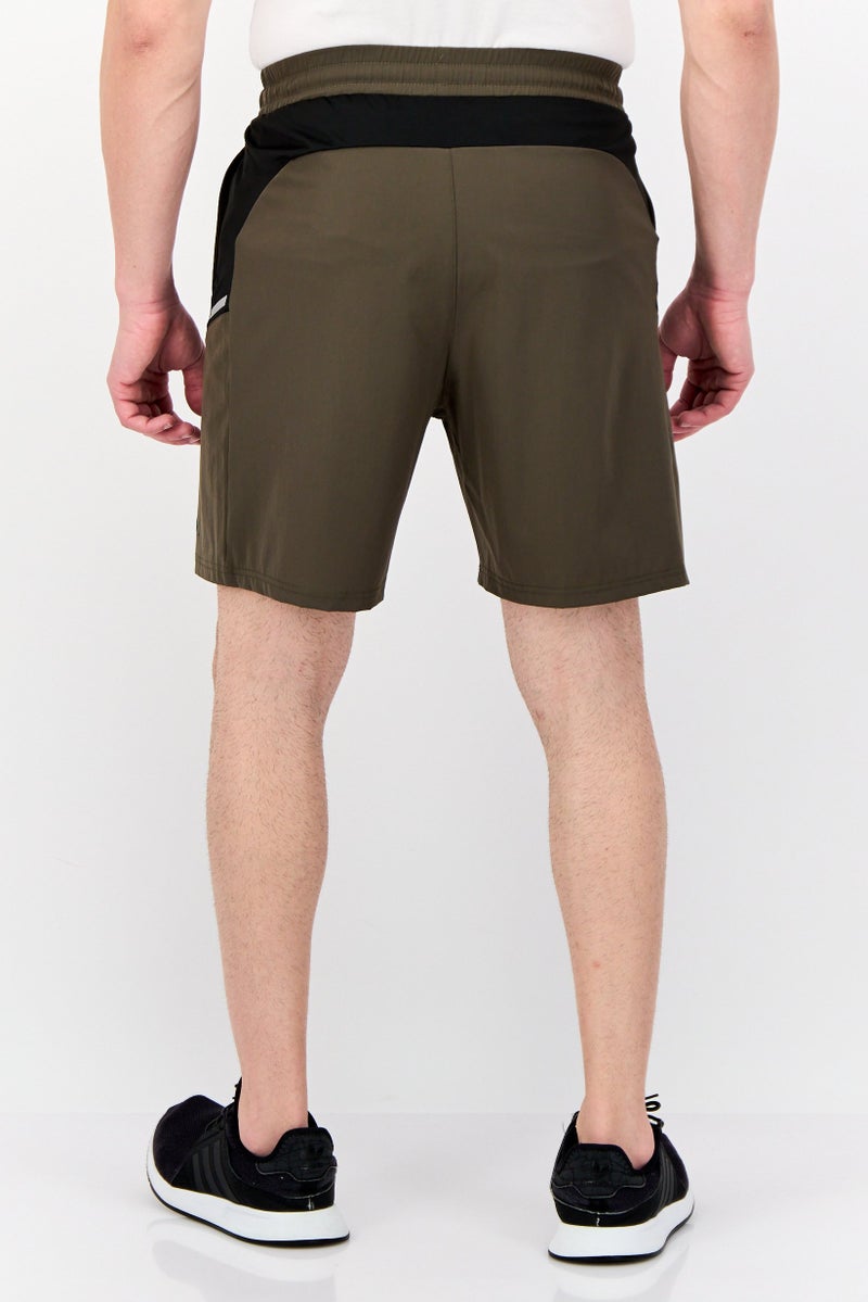 RBX Men Sportswear Fit Training Shorts, Dark Olive - Image 4