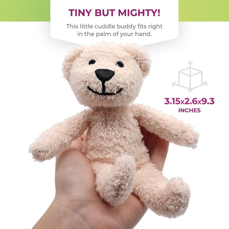 Thermal-Aid Zoo Mini — (Bella The Pink Bear) — Mold-Resistant, Washable Hot & Cold Pack for Kids — Heating and Cooling Pad with Natural Corn Filling — Reusable Plush Toy - Image 5