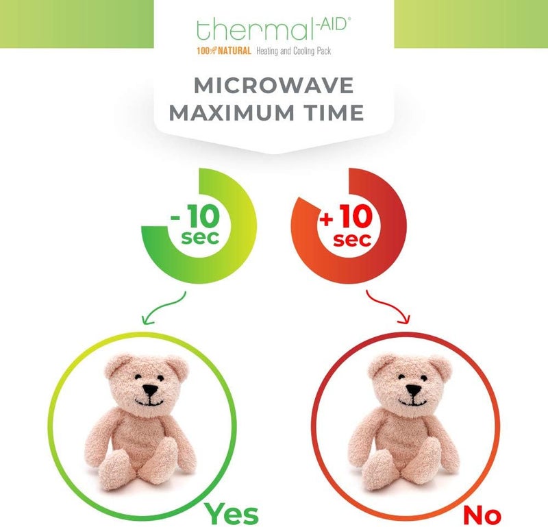 Thermal-Aid Zoo Mini — (Bella The Pink Bear) — Mold-Resistant, Washable Hot & Cold Pack for Kids — Heating and Cooling Pad with Natural Corn Filling — Reusable Plush Toy - Image 4