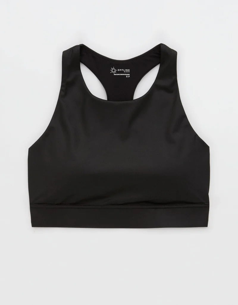 Aerie  OFFLINE By Aerie Goals Gloss High Neck Sports Bra for Women | Best Price UAE