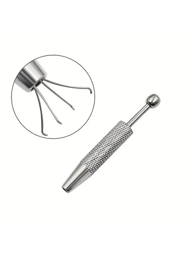 4 Claw Jewelry Tweezers Gemstone Diamond Holder Ergonomic Metal Craft Tool - Image 1