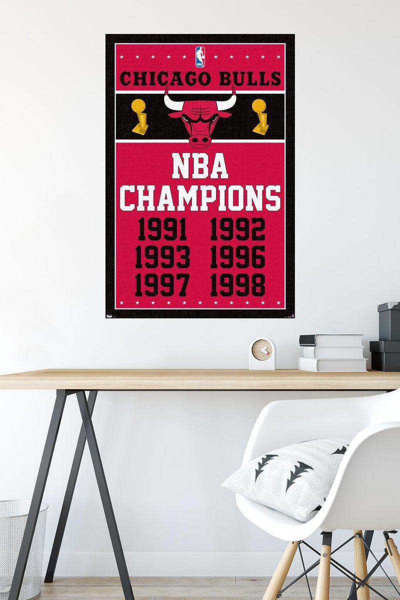 Trends International Chicago Bulls Champions Wall Poster 22.375" x 34" - Image 4