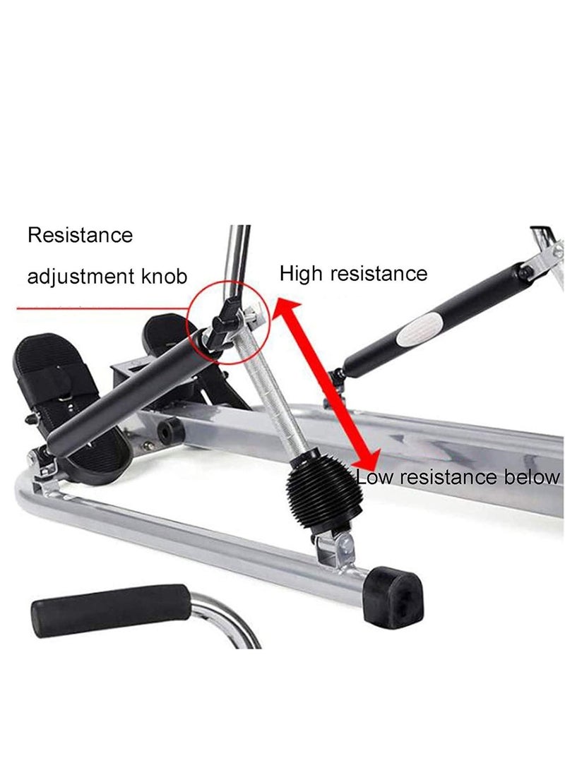 الكوتش جهاز التجديف القابلة للطي للاستخدام المنزلي قابلة للطي آلة التجديف الهيدروليكية الداخلية معدات اللياقة البدنية التجديف متعددة الوظائف للرجال - Image 5