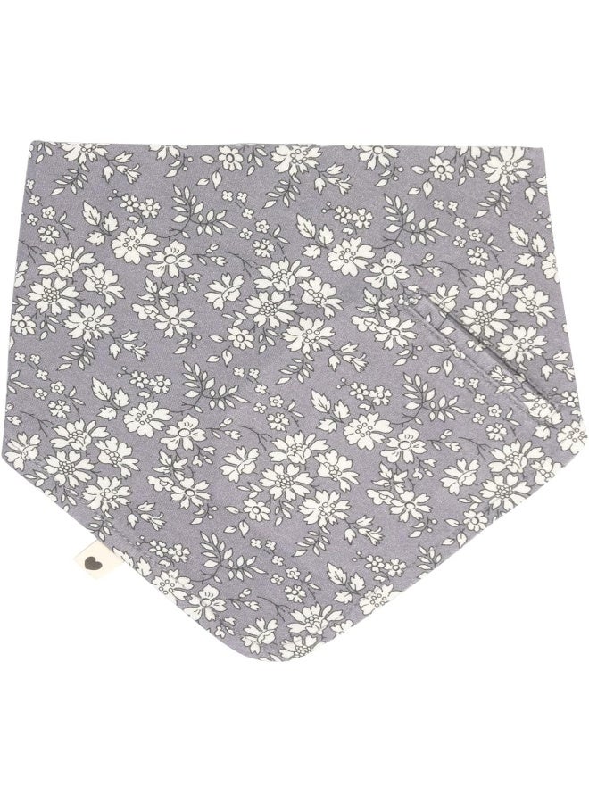 BIBS Liberty Bandana Soft Bib - Organic Cotton Muslin, Capel Fossil Grey, One Size (0-36 months) - Image 1