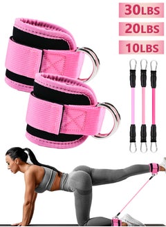 CYTHERIA 2 Pcs Ankle Straps, With 3 Elastic Straps and 1 Bag, Ankle Straps for Women, Exercise Bands for Legs and Butt  - Image 1