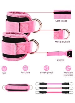 CYTHERIA 2 Pcs Ankle Straps, With 3 Elastic Straps and 1 Bag, Ankle Straps for Women, Exercise Bands for Legs and Butt  - Image 3