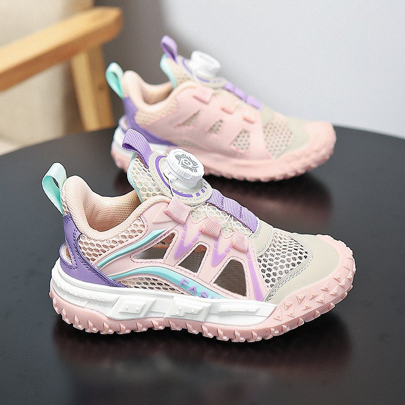 Sports Sandals New Summer Baotou Beach Shoes Children'S Mesh Hollow Frame Single Mesh Shoes - Image 3