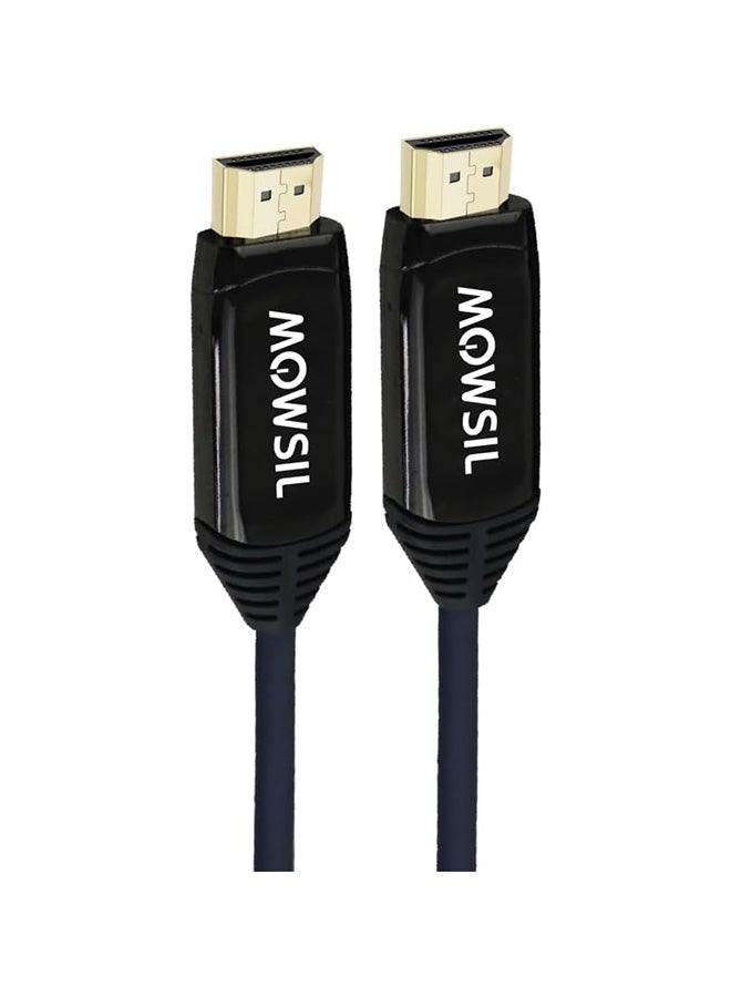 MOWSIL Active Optical AOC-Fiber HDMI 8K 60Hz 2.1 Cable 20Mtr, Supported Resolution UHD 8K@60Hz Bandwidth upto 48 Gbps