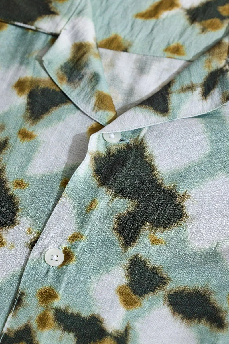 سنيتش Multicolour Abstract Long Sleeve Regular Fit Casual Shirt