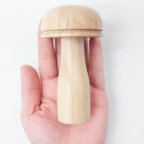 Tendiren Darning Mushroom, Wood Darning Egg Sewing Tool Repair for Darning Socks, Hats, Pants, Sweaters, DIY Sewing Crafts, Cute Wooden Mushroom Darner Needle Patch Holes - Image 5