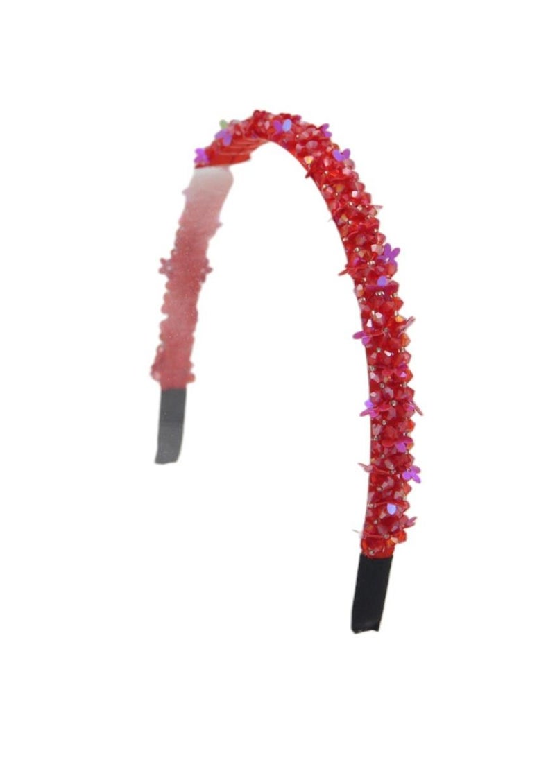 D'Daniela - Headband Anna For Girls Butterfly Red - Image 1