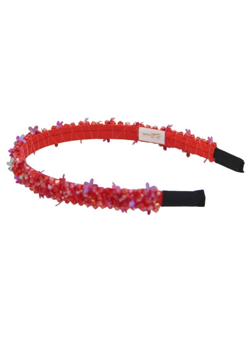 D'Daniela - Headband Anna For Girls Butterfly Red - Image 1