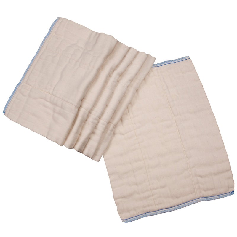 OsoCozy Prefolds Unbleached Cloth Baby Diapers, Size 1 (7-15 lbs), 6 Pack, Soft, Absorbent and Durable 100% Natural Cotton - Image 3