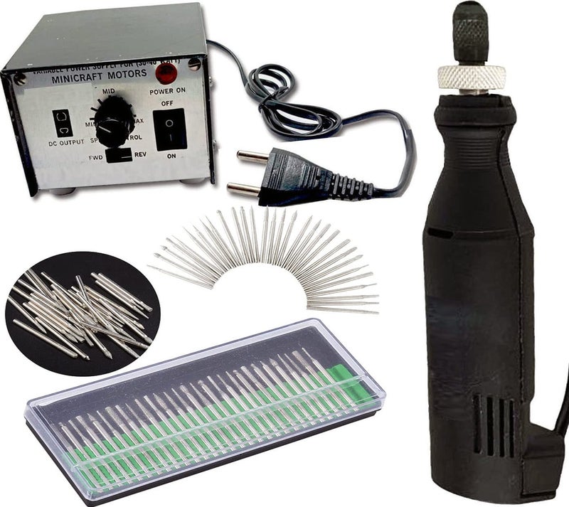 DIY Crafts 30x As Image Diamonds Bur Tools Minicraft MachineMini Drill Machine12V Speed And Direction Control Stabilizer Elimeter Box Adjustable Speed 330x As Image Diamonds Bur - Image 1