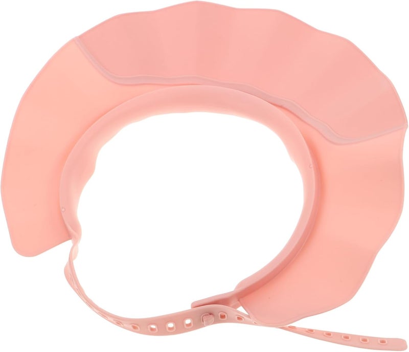 Waterproof Shower Cap: Pink Adjustable Visor Shower Cap - Reusable Hair Protection Shower Cap for Adult Home Bathing - Image 1