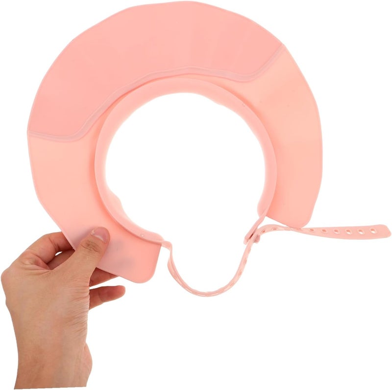 Waterproof Shower Cap: Pink Adjustable Visor Shower Cap - Reusable Hair Protection Shower Cap for Adult Home Bathing - Image 4