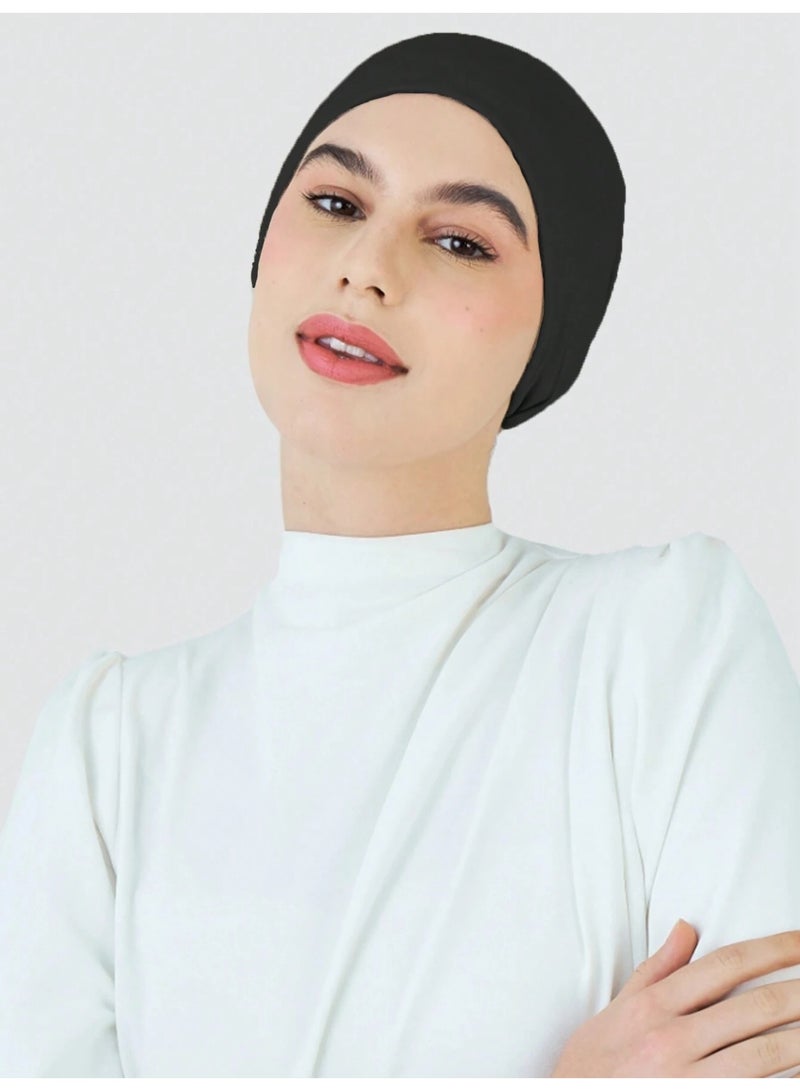 Aijmil (Pack of 5)Women's head cover,Women's Anti-Slip Sweat-Absorbent Wide Brim Turban Hat, Perfect for Sports, Under Hats, Hairstyles, and Daily Wear, Women's Abaya Accessories - Image 5