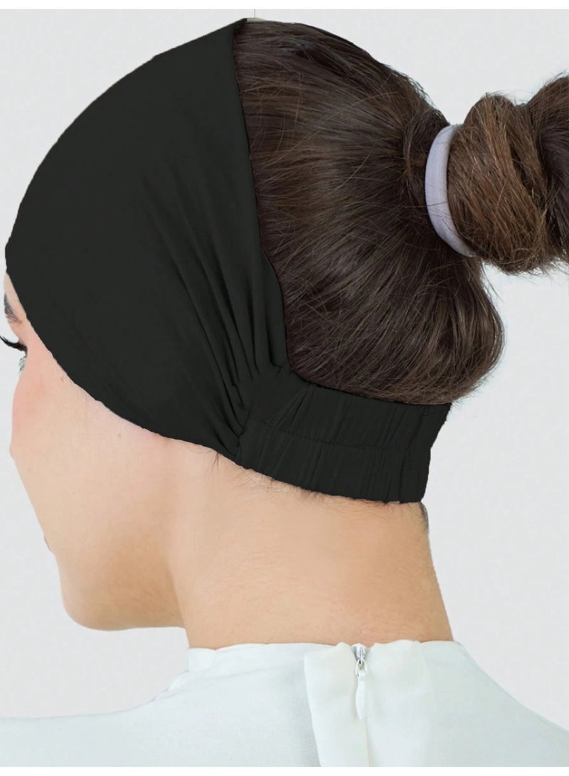 Aijmil (Pack of 5)Women's head cover,Women's Anti-Slip Sweat-Absorbent Wide Brim Turban Hat, Perfect for Sports, Under Hats, Hairstyles, and Daily Wear, Women's Abaya Accessories - Image 3