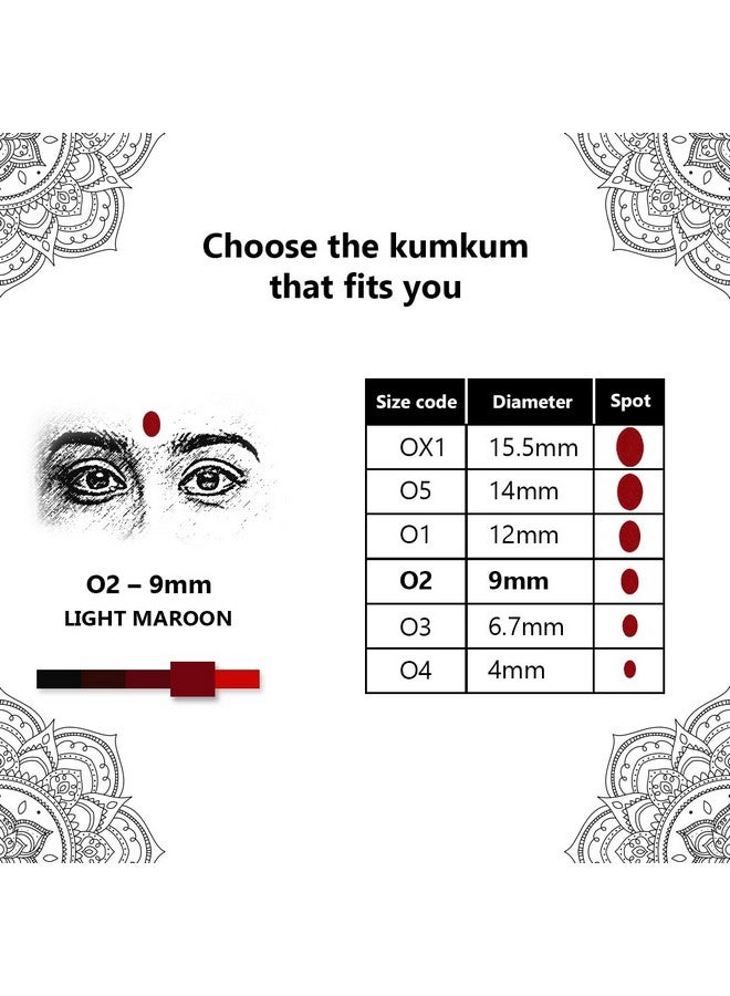 Eyetex Pallavi Sticker Bindi/Pottu|Oval|Aloe Vera & Papaya Extracts|Breathable Non-Irritating Velvet Fabric|O2|Light Maroon|20 Flaps - Image 5