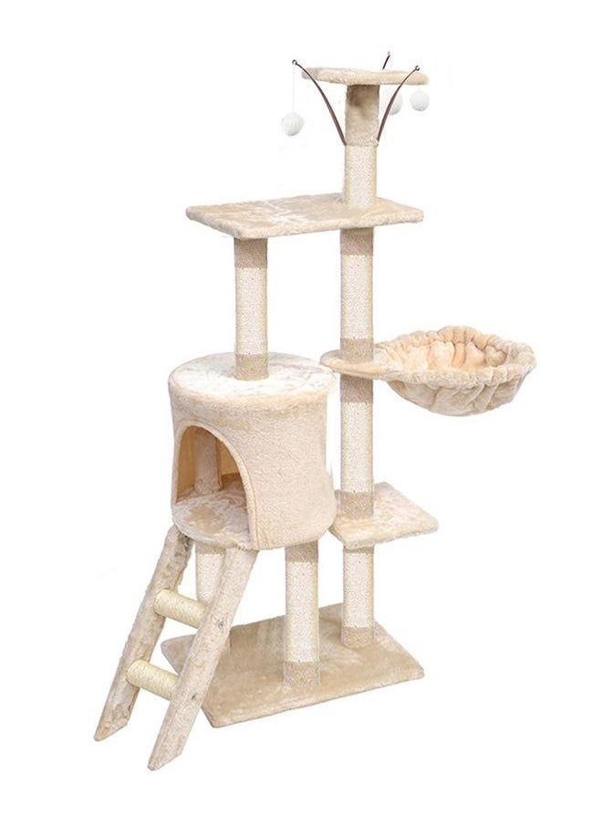 Multi-Level Cat Tree, 138Cm Height Activity Cat Tower Furniture For Large Small Cat 50x35x138 Cm Beige Wood - pzsku/Z088F51B179136A0B1E7DZ/45/_/1665736180/5baae6f1-530e-425a-8922-1e5782914129