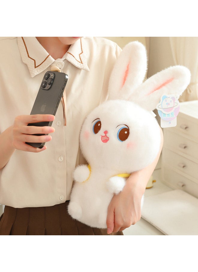 Generic - Super Cute Soft Stars Moon Clouds Plush Pendant Retractable Rope Backpack Pendant Rainbow Rabbit Keychain-Specifications:Star Rabbit Drawing Pendant-Color:10cm/40g - Image 1
