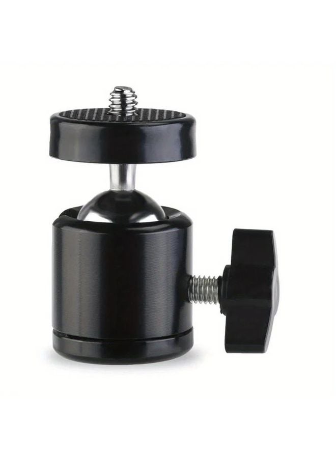 Black 1 4 Inch Ball Head Screw Tripod Mount 360 Rotating Base Adapter For DSLR Camera - Image 1