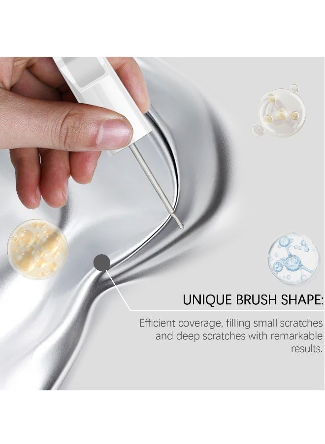 Homonth Touch Up Paint for Cars, Automotive Paint, 2 in 1 Car Touch Up Paint Erase Car Scratches Pen for Vehicles, Quick & Easy to Repair Universal Car Paint (White) - Image 4