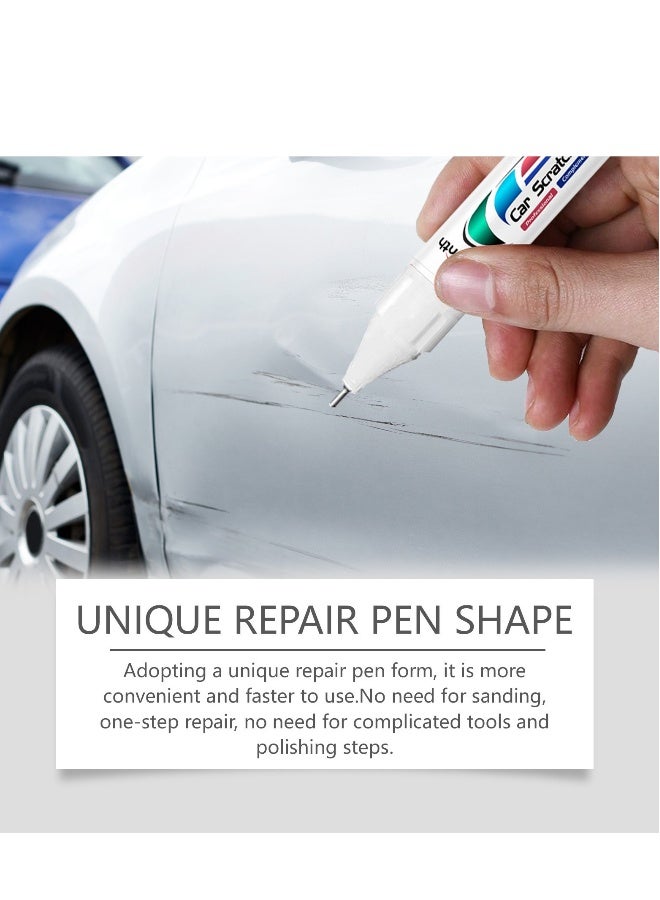 Homonth Touch Up Paint for Cars, Automotive Paint, 2 in 1 Car Touch Up Paint Erase Car Scratches Pen for Vehicles, Quick & Easy to Repair Universal Car Paint (White) - Image 2