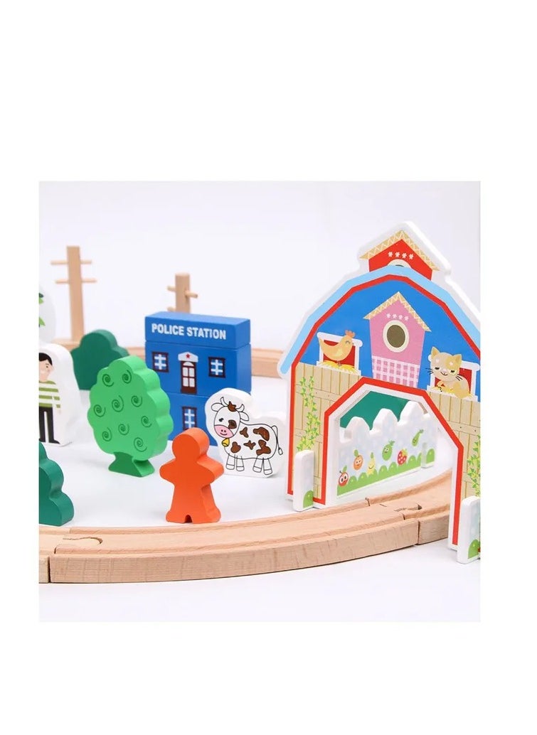 Factory Price Factory Price - Cole Wooden Complete Imperial Train Set 78pcs  - Image 2