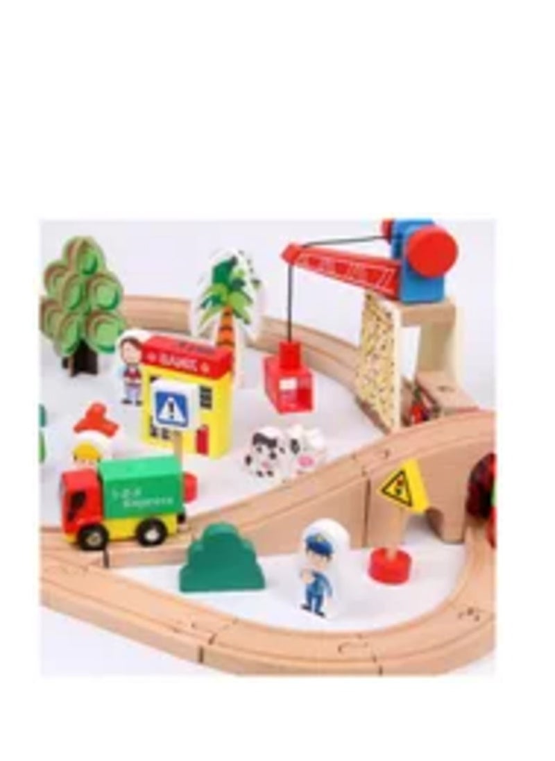 Factory Price Factory Price - Cole Wooden Complete Imperial Train Set 78pcs  - Image 3
