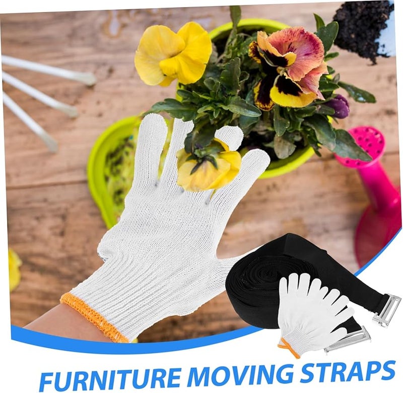 أشرطة الكتف السوداء لتحريك الأثاث، أشرطة رفع غير قابلة للانزلاق، سهلة الاستخدام من قبل شخص واحد - Image 4