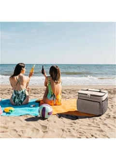 HOOKOR Insulated Lunch Bag For Women Men, 10L Waterproof Cooler Bag Lunch Box For Women Portable Reusable LunchBox With Adjustable Straps, Lunch Tote Bag For Work, Grey  - Image 5