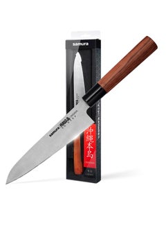Samura Samura OKINAWA Gyuto Knife | 6.7"/170 mm | Double-Edged Blade | Rosewood Handle | AUS-8 Stonewash Blade | Precision Cutting | Corrosion Resistant  - Image 1