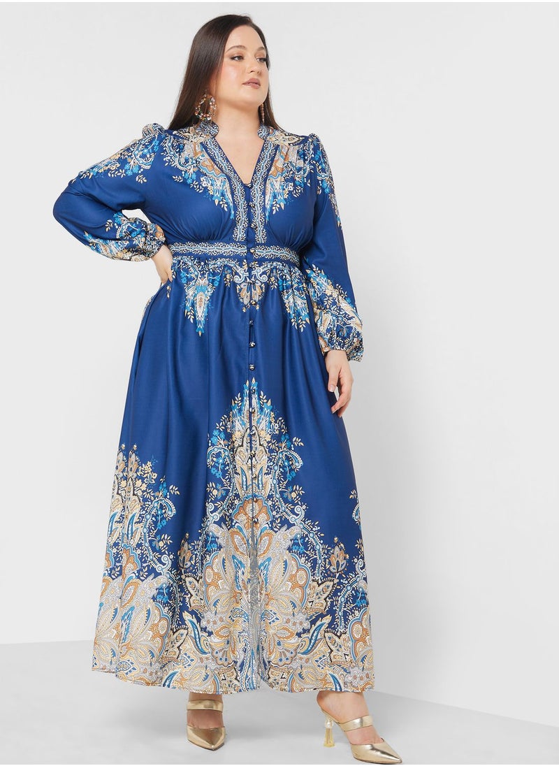 Khizana - Abstract Print Dress - Image 1