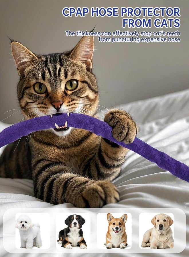 Lemintae 6.4ft CPAP Hose Cover for Resmed Heated Tubing, Airsense 11 & 10 ClimatelineAir Tubing Insulated Covers, Cat Proof CPAP Tube Fleece Sleeve with Full-Wrap Zipper - Prevent Condensation (Purple) - Image 5