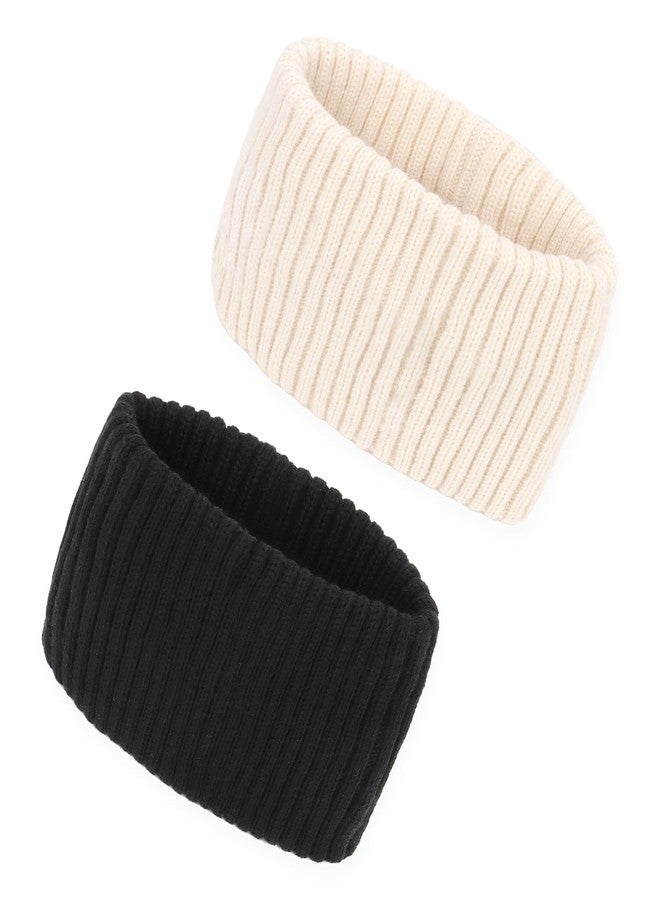 ACO-UINT Knit Headwraps, 2 Pack Wide Ear Warmer Headbands, Non-slip Thick Winter Headbands for Women - Image 1