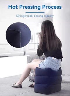 LEOKOR Inflatable Leg Rest Pillow for Travel, Airplane Travel Pillow Adjustable Height Cushions Suitable for Office, Home and Any Travel  - Image 3