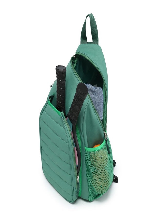 RAINBOW SMILE Sling Bag Crossbody Backpack for Pickleball Paddle Tennis Racketball Travel for Men and Women, with Ice Bag 2PS - Image 4