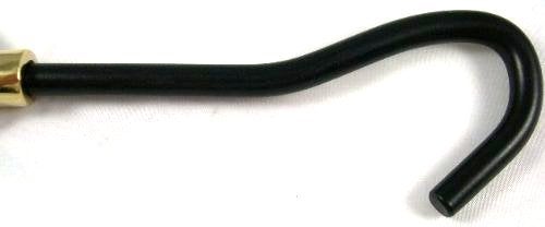 Upper Deck Metal Fireplace Damper Pull with Solid Brass Handle - Image 2