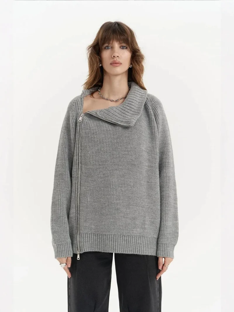 Others - invalid brand MAI STUDIOS Saphira Zipper Detailed Knit Sweater