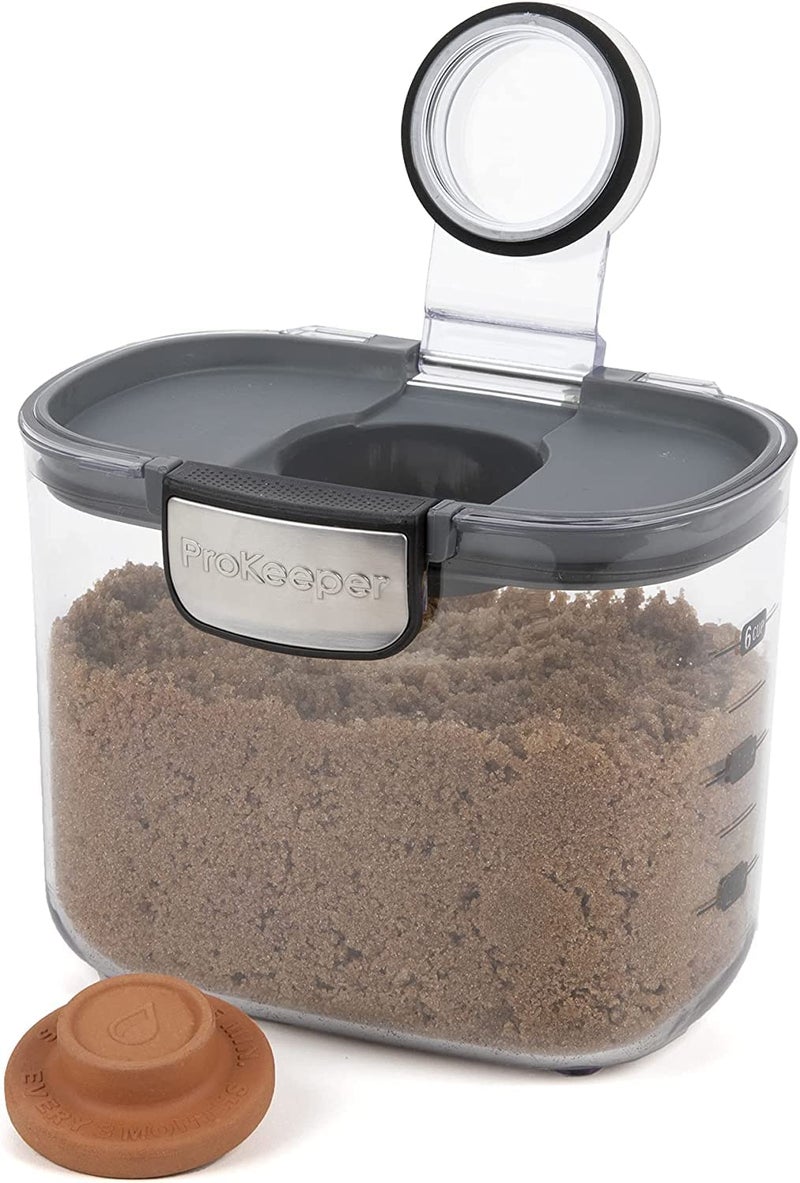 Progressive International ProKeeper+ Clear Plastic Airtight Food Baker's Kitchen Storage Organization Container Canister Set with Magnetic Accessories, 2- Piece Set (Powdered & Brown Sugar 1.4-Quart) - Image 4