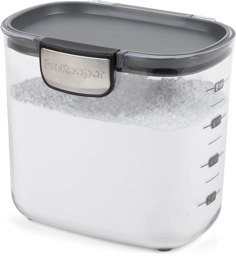 Progressive International ProKeeper+ Clear Plastic Airtight Food Baker's Kitchen Storage Organization Container Canister Set with Magnetic Accessories, 2- Piece Set (Powdered & Brown Sugar 1.4-Quart) - Image 2