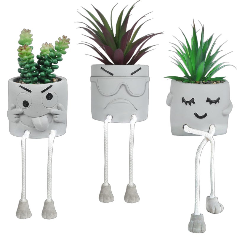 OLEEK Small Fake Plant Office Desk Decor  Desk Plants for Office Decorations for Work  Decorative Plants Decor  Funny Office Decor for Women  Fake Succulents Plants Artificial Home Decor Shelf