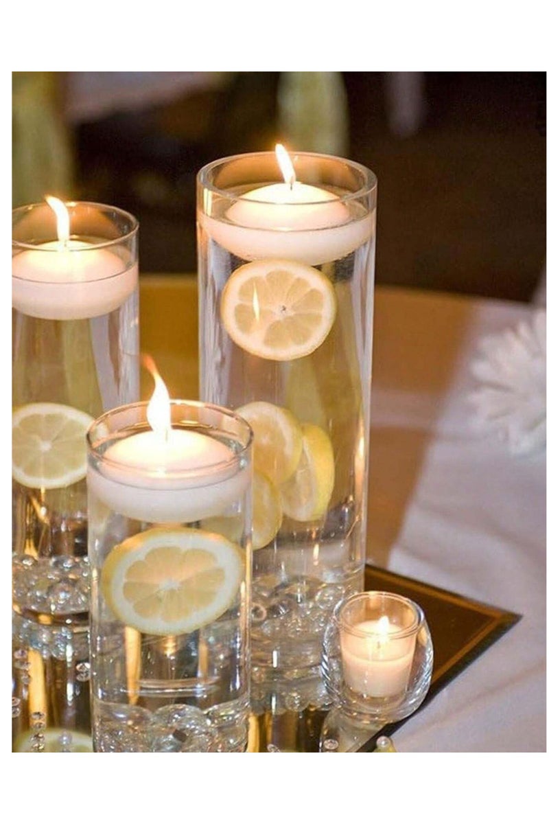 Fine Productions White Floating Candles Pack of 30 Elegant Décor for Events, Spa & Home Ambience - Image 2