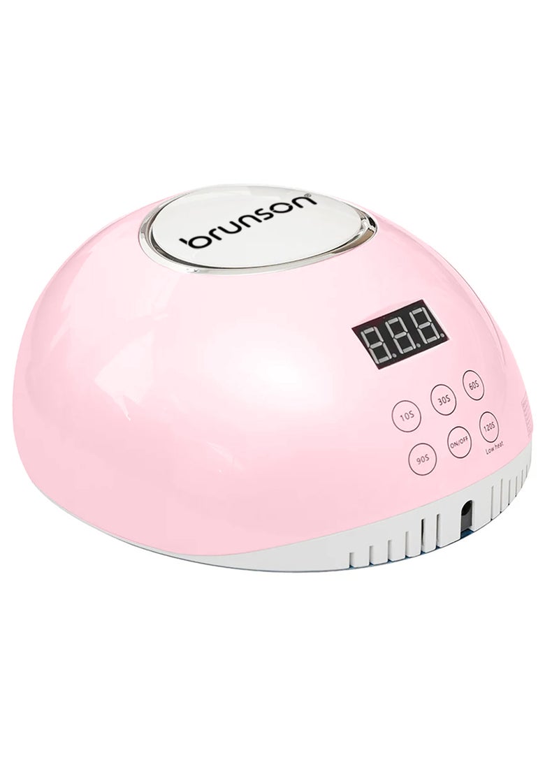 brunson ضوء UV لطلاء الأظافر الجل برونسون محمول ألفا 2.0 مصباح أظافر LED UV 54W مع 5 إعدادات مؤقت و36 ضوء LED UV مجفف أظافر سهل وسريع لطلاء الأظافر الأكريلي والجل مع مستشعر تلقائي وشاشة LCD - Image 2