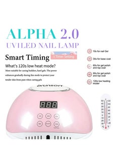 brunson UV Light for Gel Nail Polish Brunson Portable Alpha 2.0 UV LED Nail Lamp 54W with 5 Timer Settings and 36 UV LED Lights Easy and Fast Curing Nail Dryer for Acrylic Nails and Gel Polish with Auto Sensor and LCD Display  - Image 3