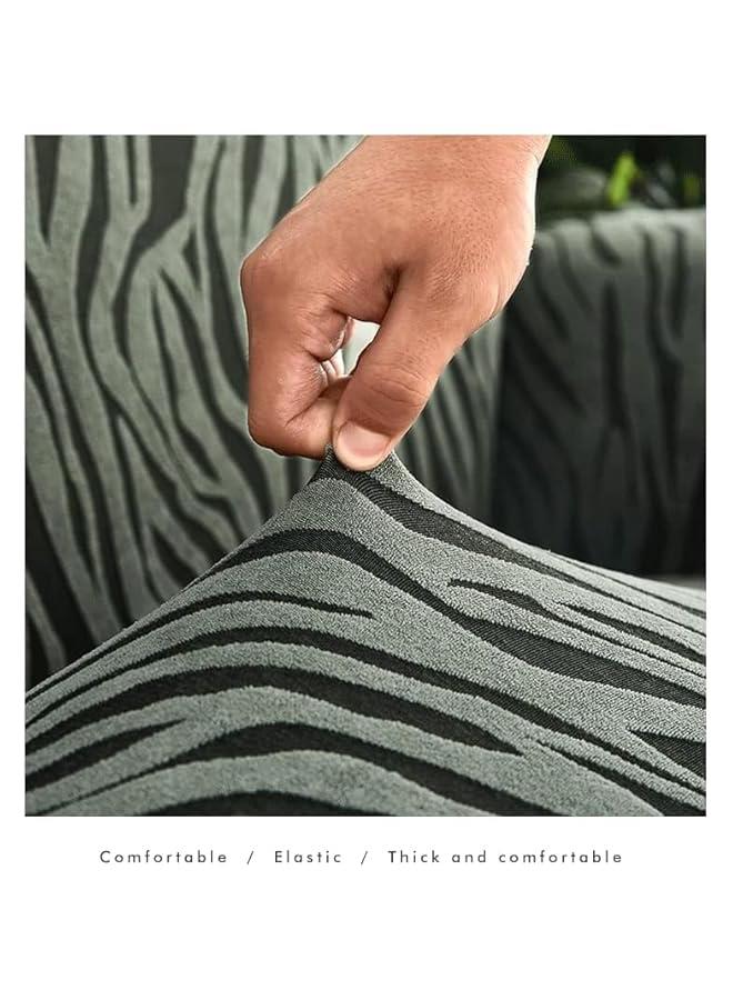 HOOKOR Durku Thick Sofa Cover with Skirt, Stretchable Full Cover Dustproof Sofa Towel Couch Slipcover，Pure Color Combination Sofa Cover, for Furniture Protection (Light Grey, 3 seater) - Image 2